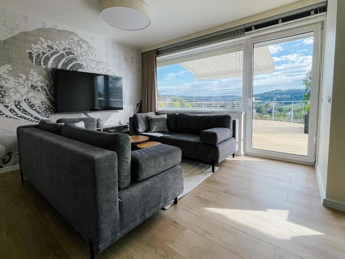Penthouse Sloneczna Rapsodia - Blisko Parku Zdrojowego - Duzy Taras Na Dachu - Piekny Widok - Winda - Garaz Leilighet Rabka-Zdrój Eksteriør bilde